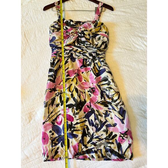 Banana Republic Strapless Dress, Size 4 Floral, 100% Silk, Wedding Boho Y2K - Picture 6 of 12